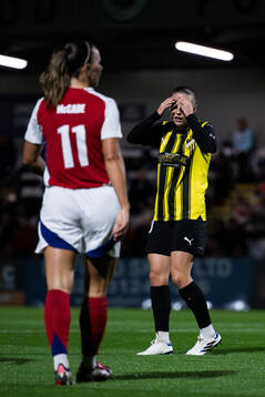 Anna Anvegård of Häcken looks dejected