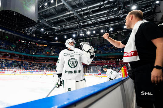 Färjestads målvakt Damian Clara