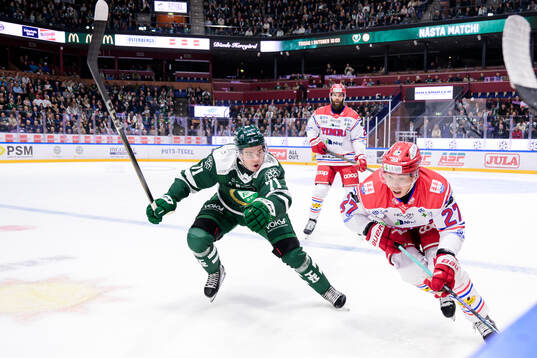 under ishockeymatchen i SHL mellan Färjestad och Timrå