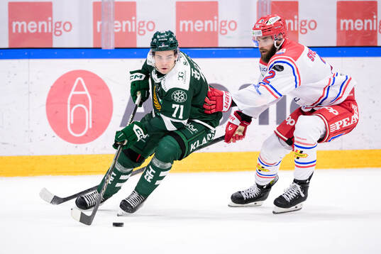 Färjestads Viktor Lodin och Timrås Per Svensson