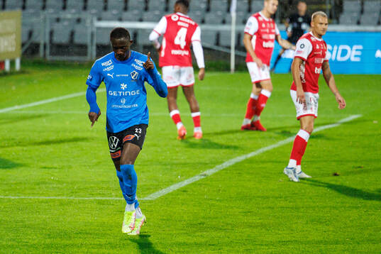 Halmstads Yannick Agnero jublar