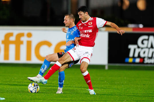 Halmstads Joel Allansson och Kalmars Dion Krasniqi