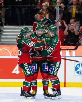 Frölundas Erik Thorell jublar