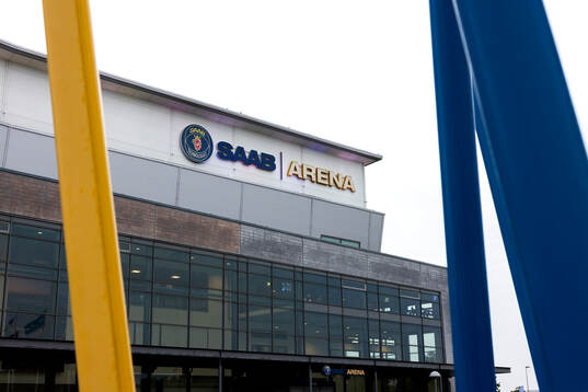 Exteriör vy av Saab Arena