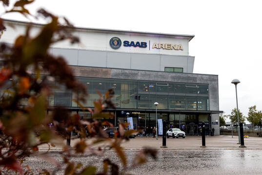 Exteriör vy av Saab Arena
