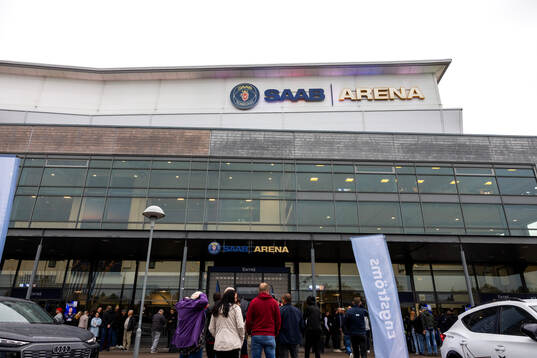 Exteriör vy av Saab Arena