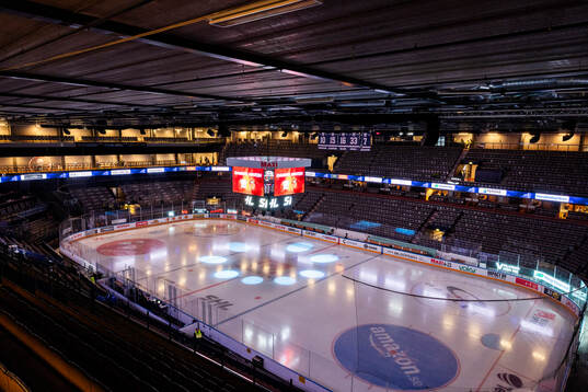 Interiör vy av Saab Arena
