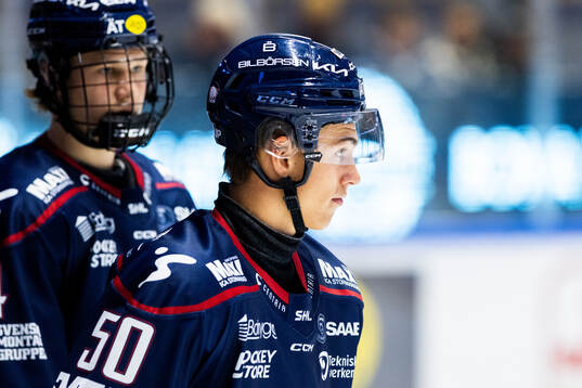 Linköpings Arvid Westlin på uppvärmningen