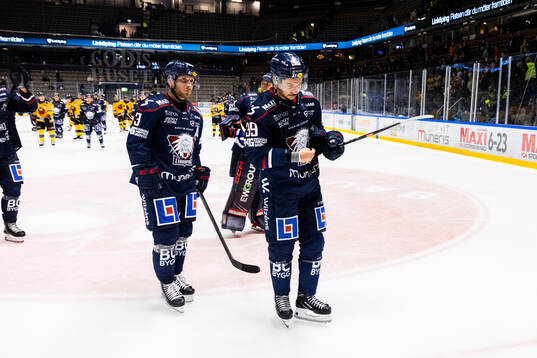 Linköpings Linus Hultström och Ty Rattie deppar