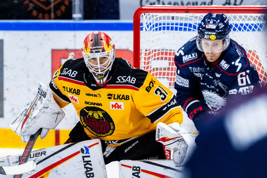 Luleås målvakt Matteus Ward och Linköpings Markus Ljungh