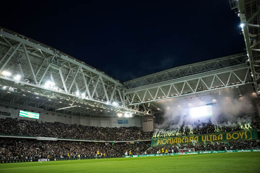 Ett tifo från Hammarbys supportrar