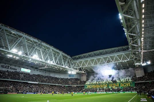 Ett tifo från Hammarbys supportrar