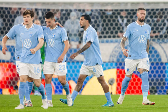 Players of Malmö FF look dejected
