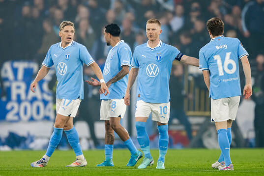 Anders Christiansen of Malmö FF looks dejected