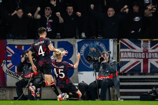 Ross McCausland of Rangers celebrates