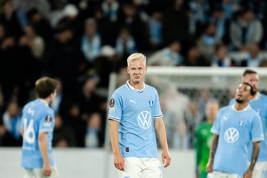 Otto Rosengren of Malmö FF looks dejected