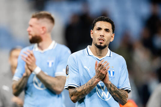 Sergio Pena of Malmö FF looks dejected