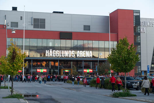 Hägglunds Arena innan ishockeymatchen i SHL mellan MoDo