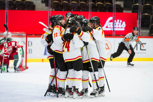 Brynäs spelare jublar