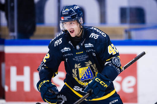 Södertäljes Ludvig Hedström jublar