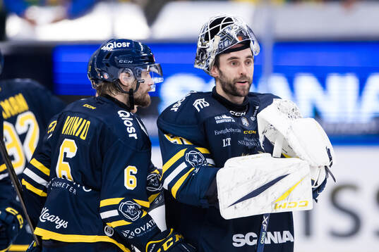 Södertäljes målvakt Frans Tuohimaa deppar