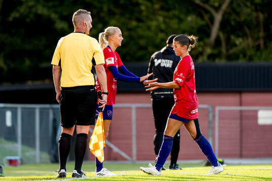Djurgårdens Sara Lilja Vidlund och Meja Staffansson