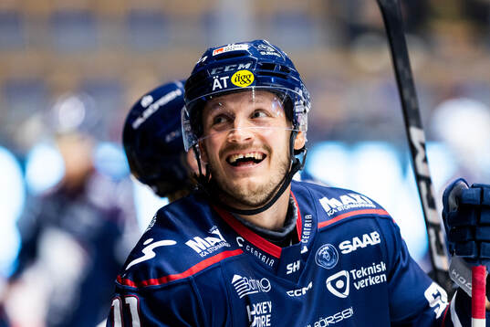 Linköpings Henrik Törnqvist på uppvärmningen