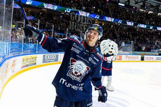 Linköpings Adam Hofbauer jublar