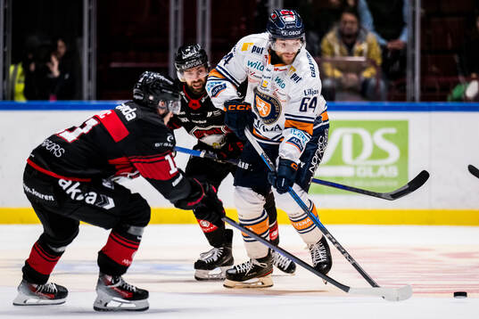 Malmö Redhawks Robin Hanzl och Växjös Eric Martinsson
