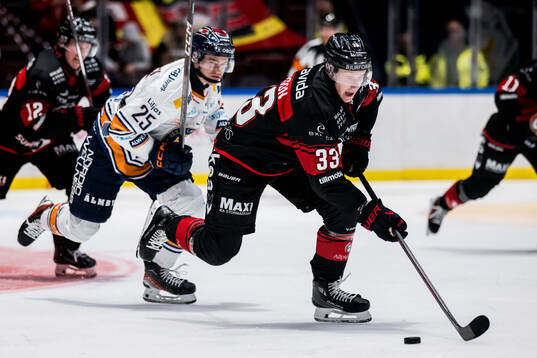 Växjös Filip Eriksson och Malmö Redhawks Lassi Thomson