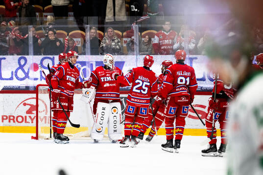 Timråspelarna jublar