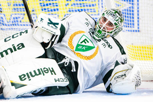 Färjestads målvakt Maxime Lagacé deppar