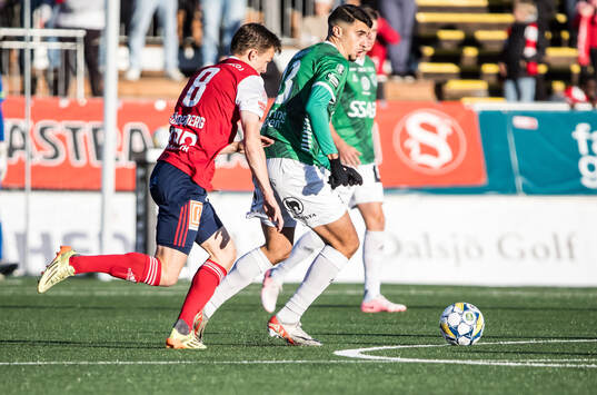 Sandvikens IFs Daniel Söderberg och Brages Amar Muhsin