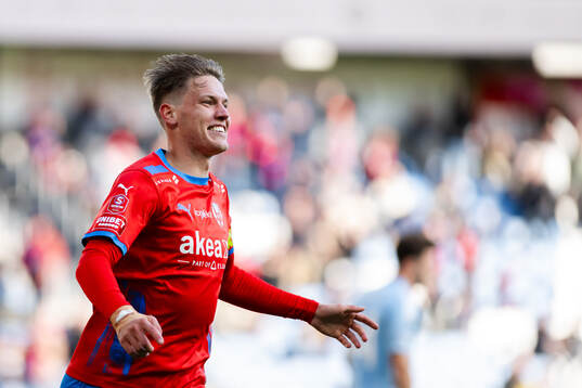 Helsingborgs Taylor Silverholt jublar