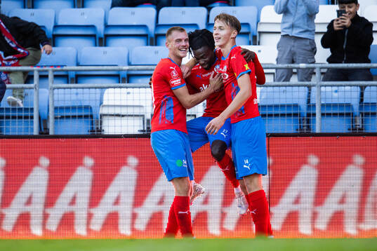 Helsingborgs Dennis Olsson, Lukas Kjellnäs och Benjamin