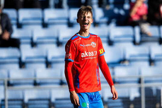 Helsingborgs Adrian Svanbäck jublar