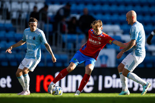 Helsingborgs Lukas Kjellnäs och Gefles Anton Lundin