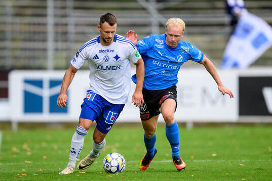 IFK Norrköpings Max Watson och Halmstads André Boman