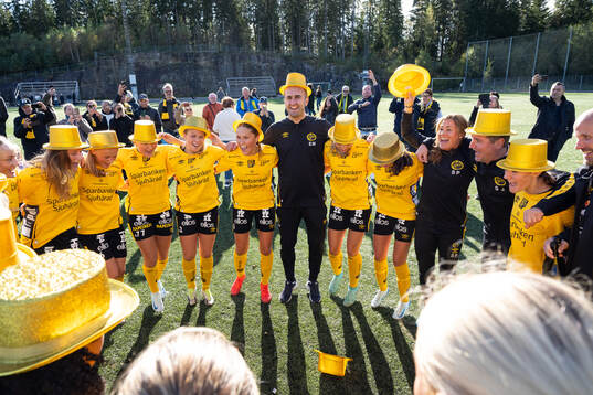 Elsfborgs spelare jublar och firar seriesegern