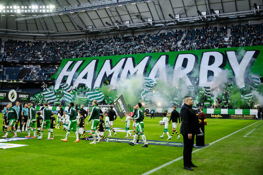 Hammarbys supportrar med tifo