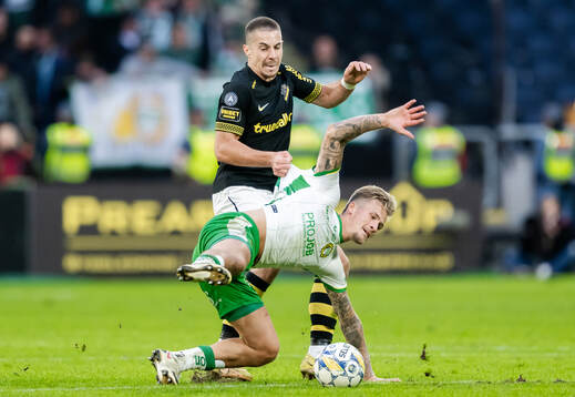 AIKs Dino Besirovic och Hammarbys Fredrik Hammar