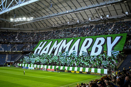 Hammarbys supportrar med tifo