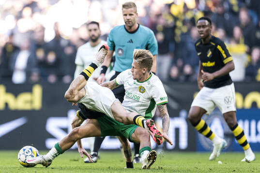 AIKs Ioannis Pittas och  Hammarbys Fredrik Hammar
