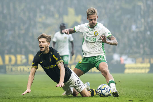 AIKs Anton Salétros och Hammarbys Fredrik Hammar