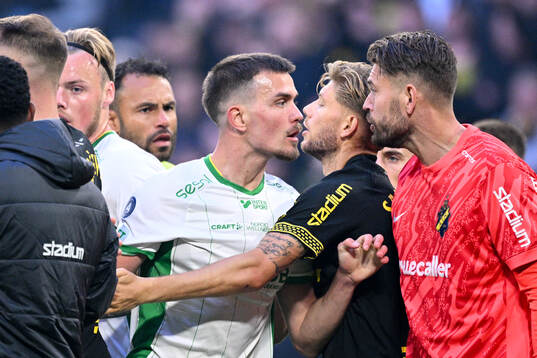 Hammarbys Pavle Vagic och AIKs Anton Salétros