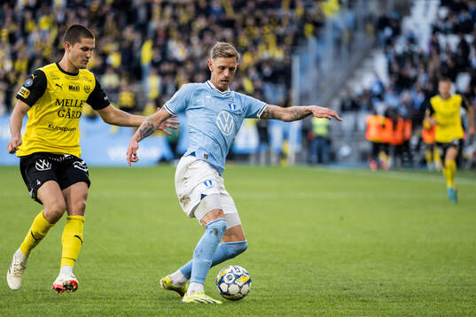 Mjällbys Rasmus Wikström och Malmö FFs Søren Rieks