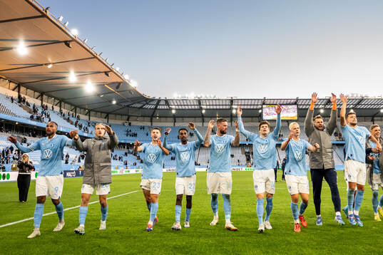 Malmö FFs Isaac Kiese Thelin, Erik Botheim, Lasse Berg