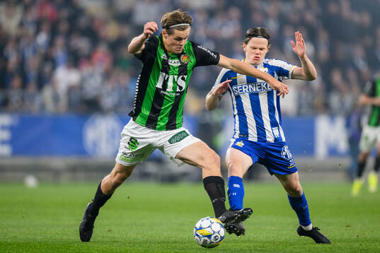 GAIS Axel Henriksson och IFK Göteborgs Kolbeinn Thordarson
