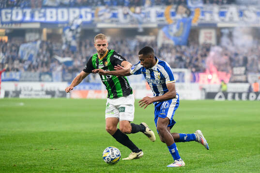 GAIS Joackim Åberg och IFK Göteborgs Paulos Abraham