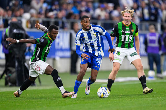 GAIS Richard Emeka Friday och August Wängberg mot IFK